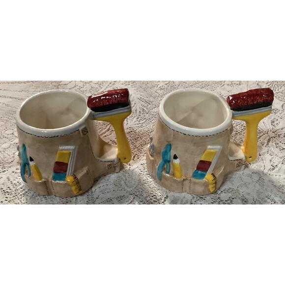 Set of 2 Handyman Tool Belt Mug Dad Gift Tasters Choice Coffee-Mate 2000 - Picture 2 of 10